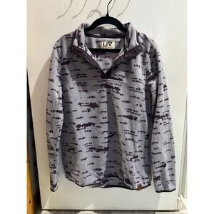 LIV Outdoors Purple Patterned Fleece Woman’s Size Small